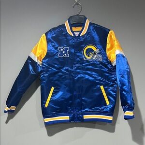 Kids Mitchell & Ness Rams Satin Jacket NWOT